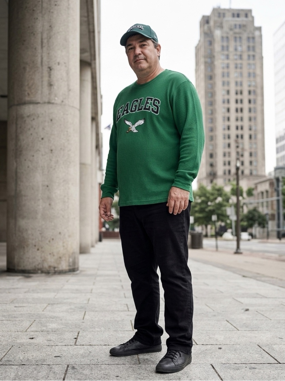 Philadelphia Eagles Fanatics Big & Tall Thermal T-Shirt in Kelly Green size 5XLT
